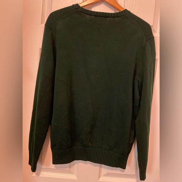 Polo by Ralph Lauren Men's Sweater Dark Green Crewneck Red Pony Logo Sz L Large - Picture 4 of 5